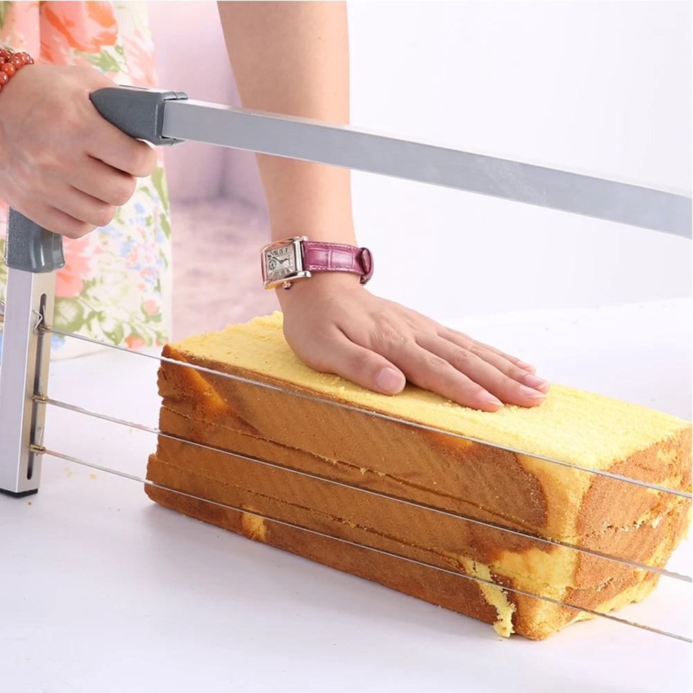 Adjustable Cake Leveler — Stainless Steel 3-Wire Slicer for Perfect Layers