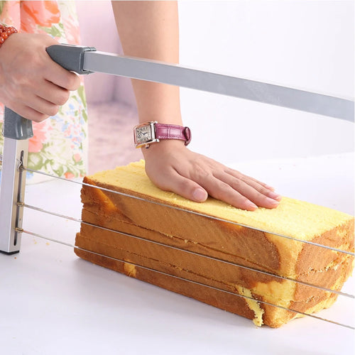 Adjustable Cake Leveler — Stainless Steel 3-Wire Slicer for Perfect Layers