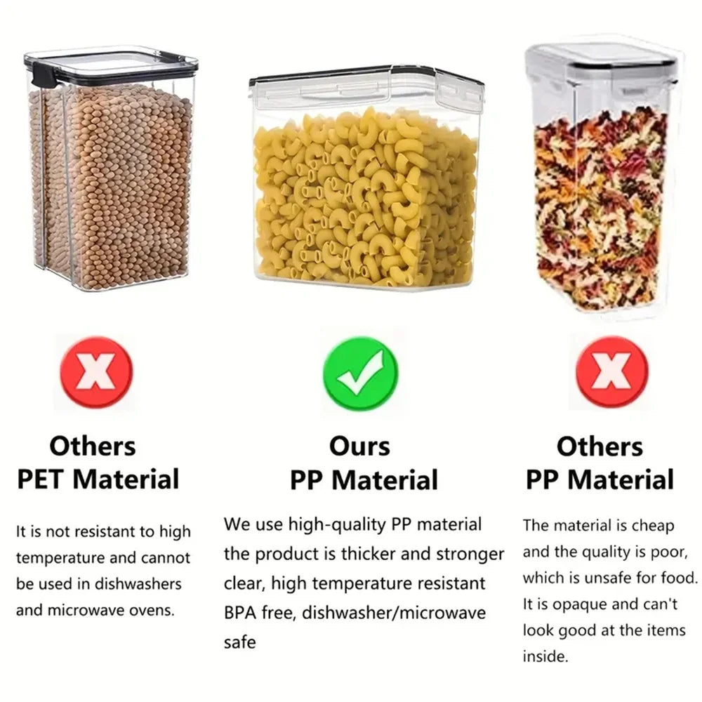 BPA-Free Airtight Food Storage Containers Set — 7 Piece Kitchen Organization