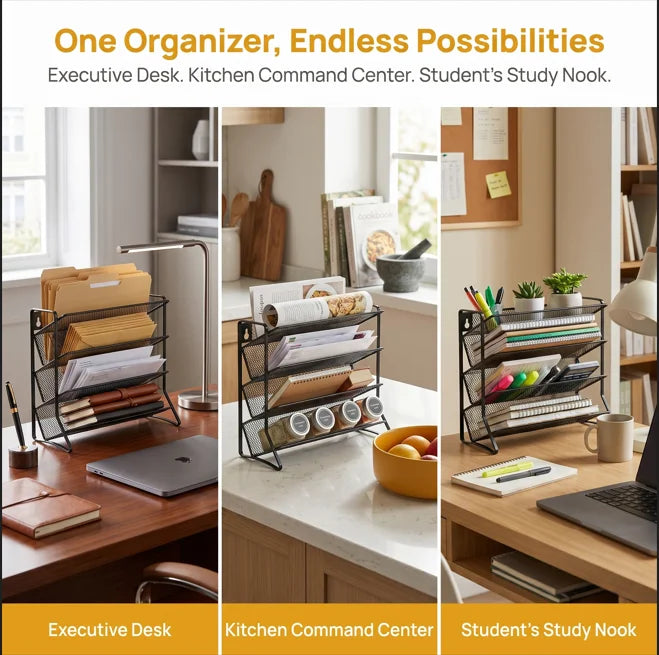 Kitchen Organizer 4 Tier Carbon Steel Spice Rack Non-Slip Cupboard Pantry Storage Shelf for Home Kitchen Seasoning