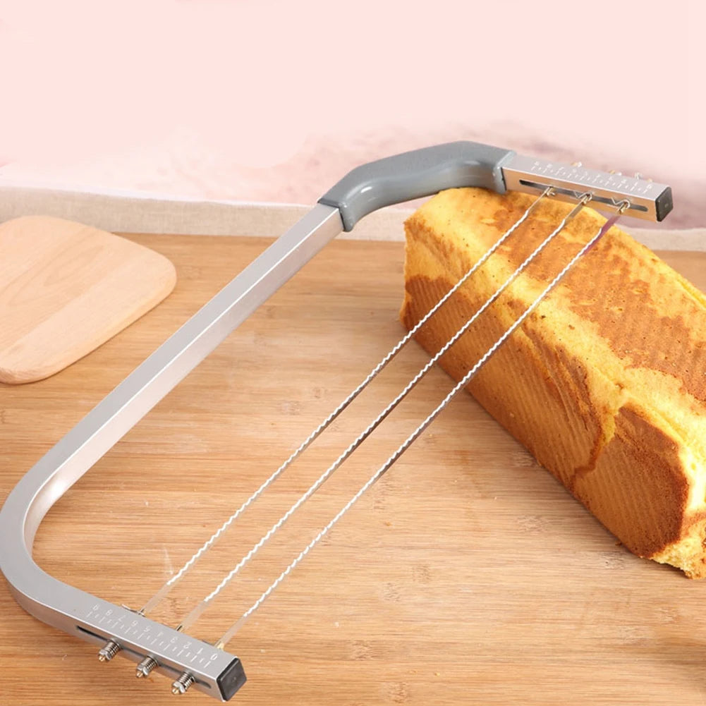 Adjustable Cake Leveler — Stainless Steel 3-Wire Slicer for Perfect Layers