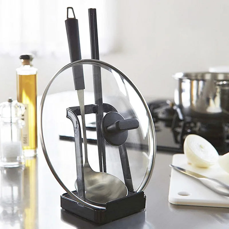 Kitchen Utensil & Pot Lid Stand – Countertop Organizer