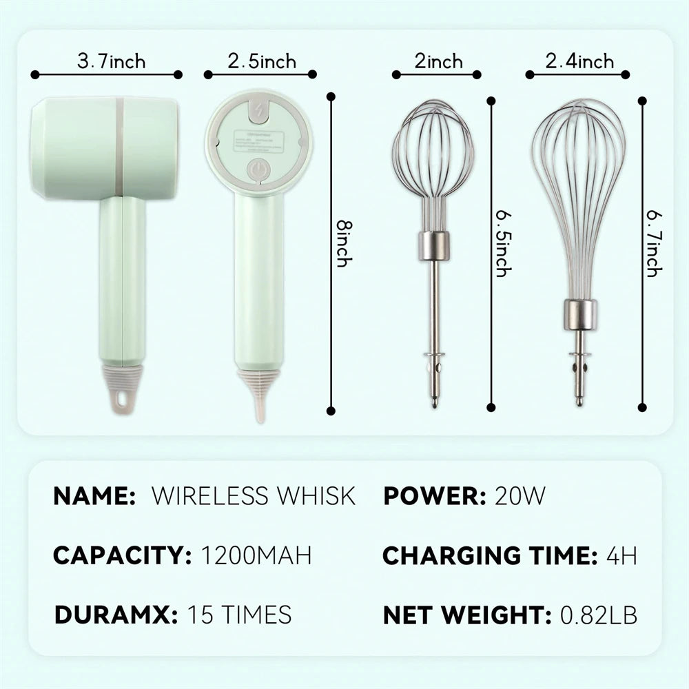 Automatic Egg Beater Electric Household Baking Cream Beater And Dough Beater Cake Mixer Cream Beater Mini Electric Wireless Hand