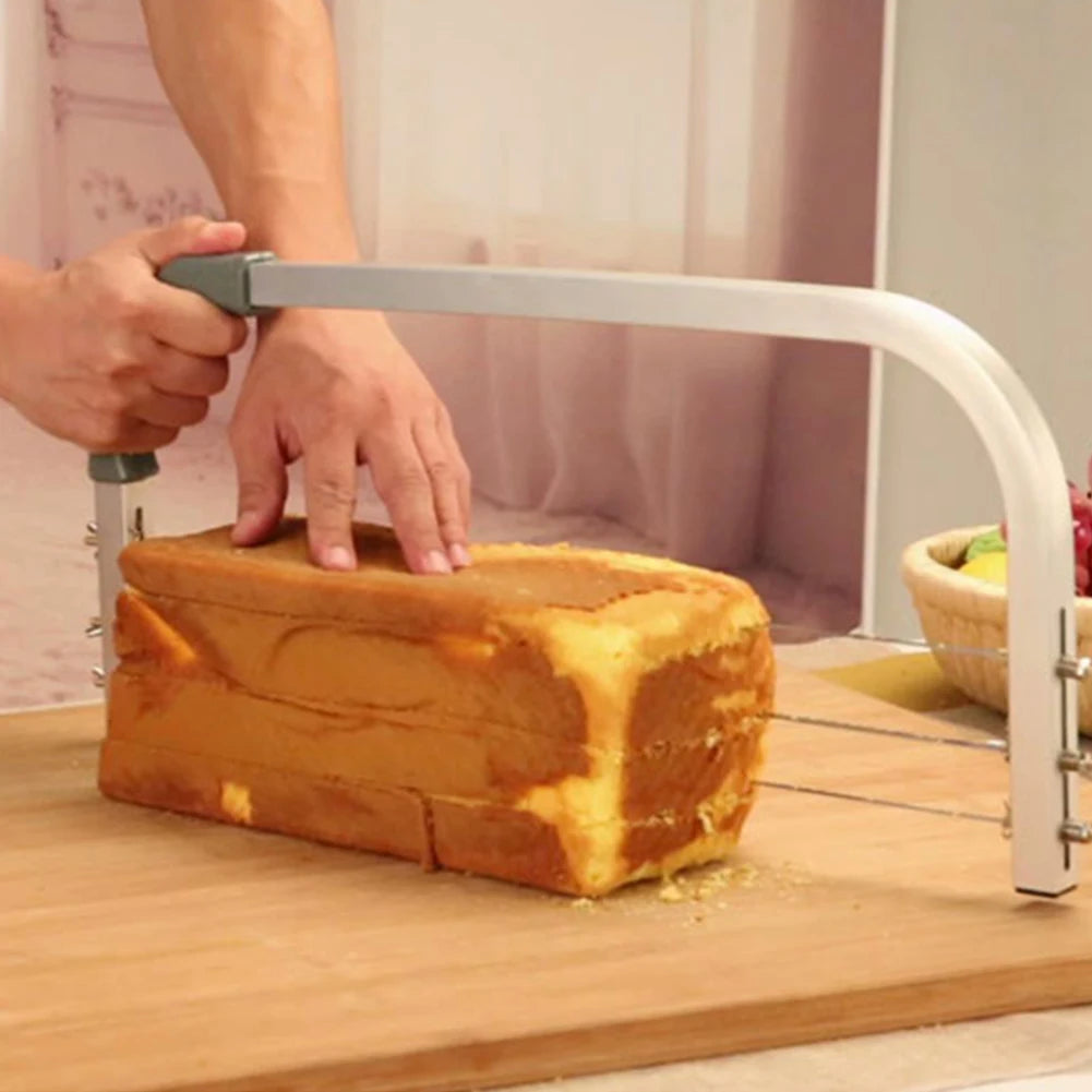 Adjustable Cake Leveler — Stainless Steel 3-Wire Slicer for Perfect Layers