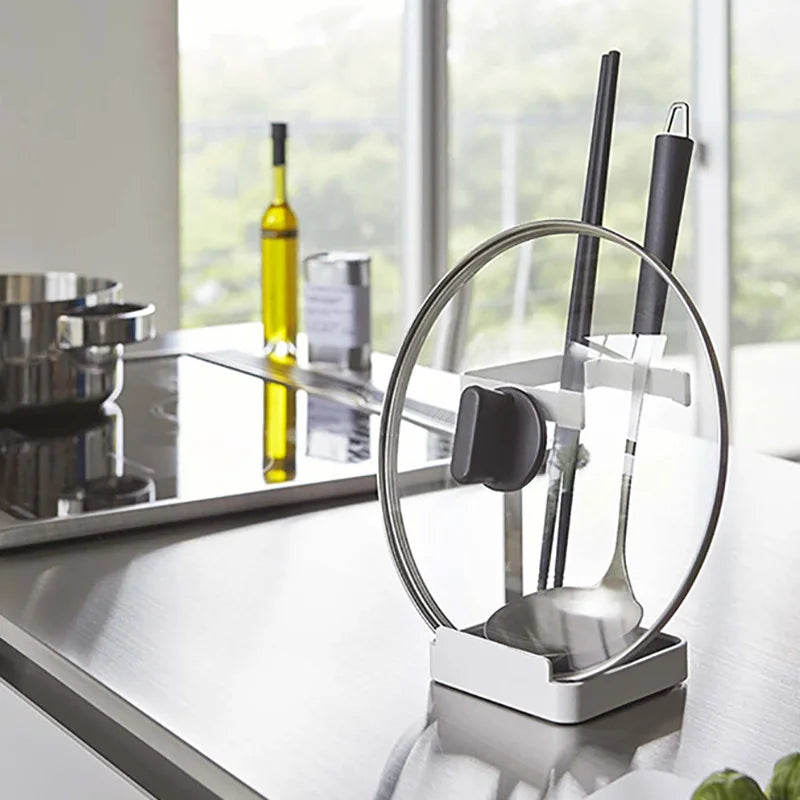 Kitchen Utensil & Pot Lid Stand – Countertop Organizer
