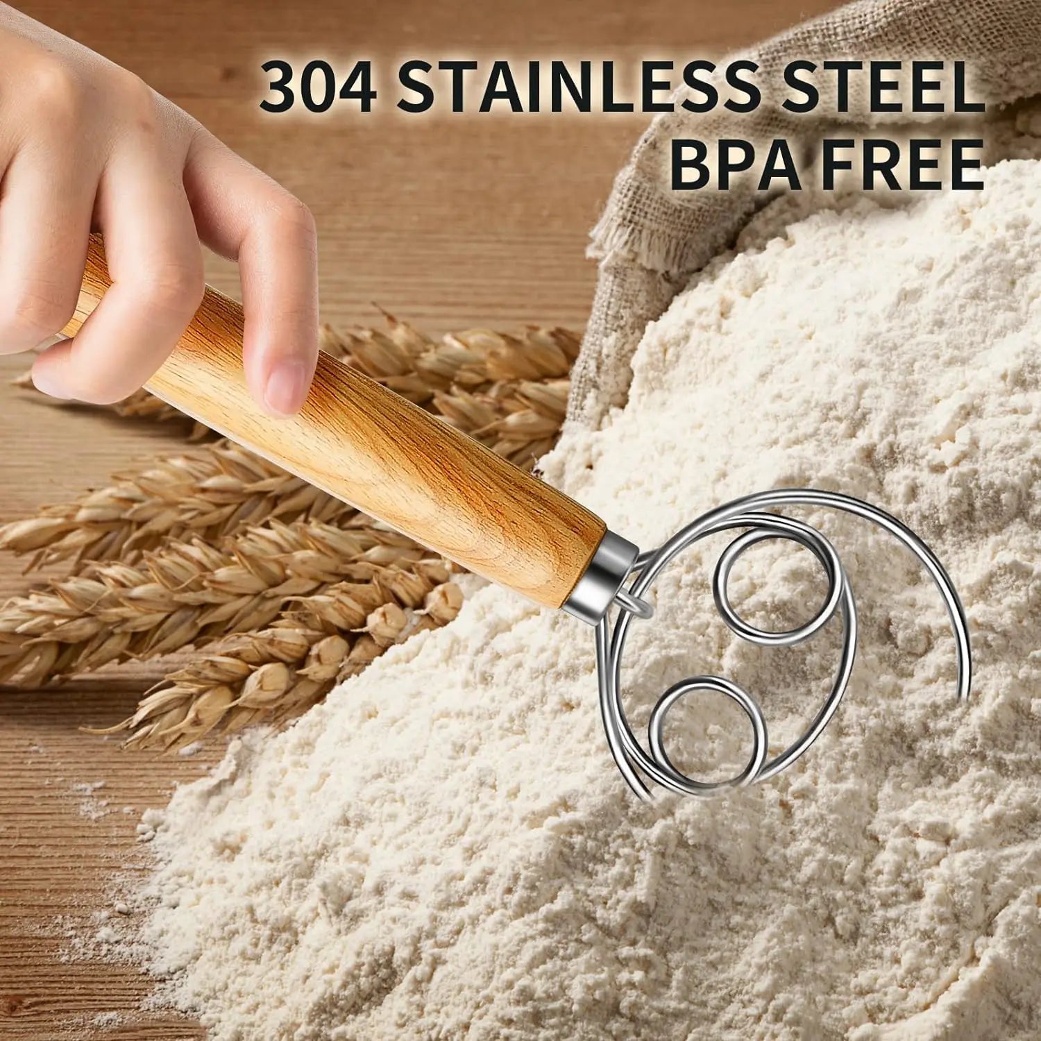 Banneton Bread Proofing Basket Set — 10" Oval with Bread Lame & Dough Whisk