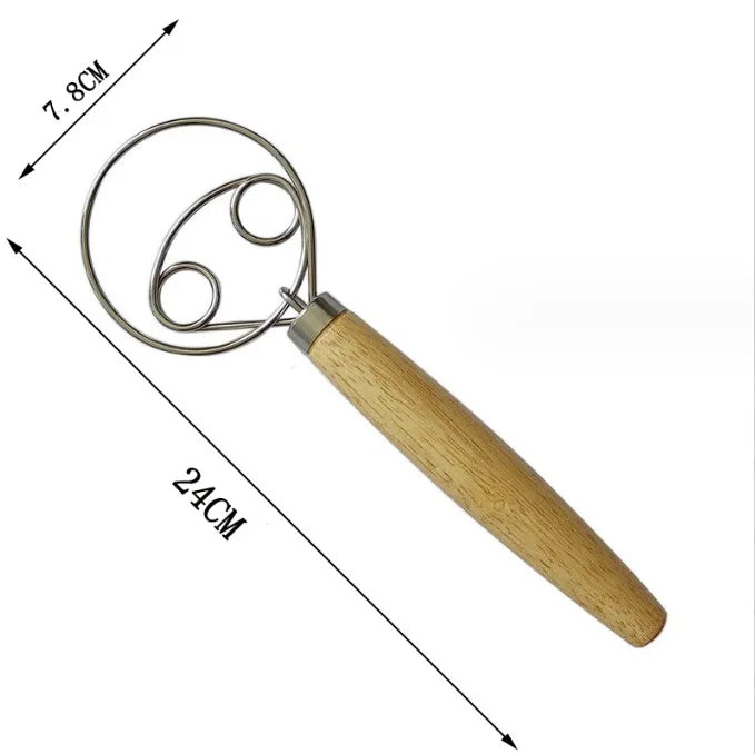 Danish Egg Beater Baking Accessories and Tools Hand Mixer For Kitchen Dutch Bread Dough Pastry Pastry Bakeware Dining Bar Home